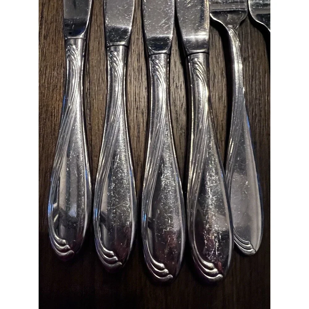 12 piece Oneida Camber Cresta Windswept Scroll Stainless Flatware silverware